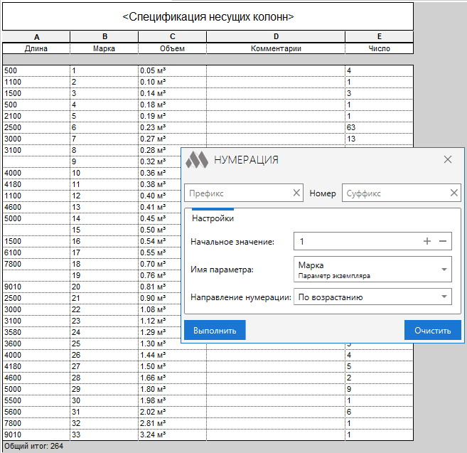 NumerateInSchedules